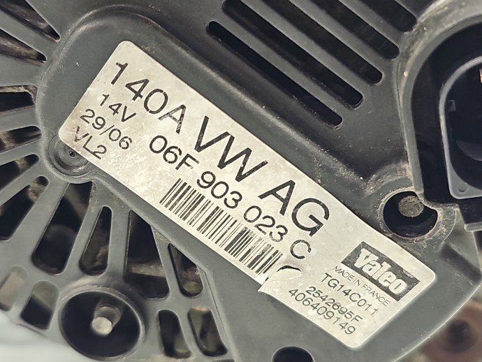 Alternator AUDI A3 (8P1) [Fabr 2003-2012] 06F903023C 2.0 TDI BMM 103KW / 140CP