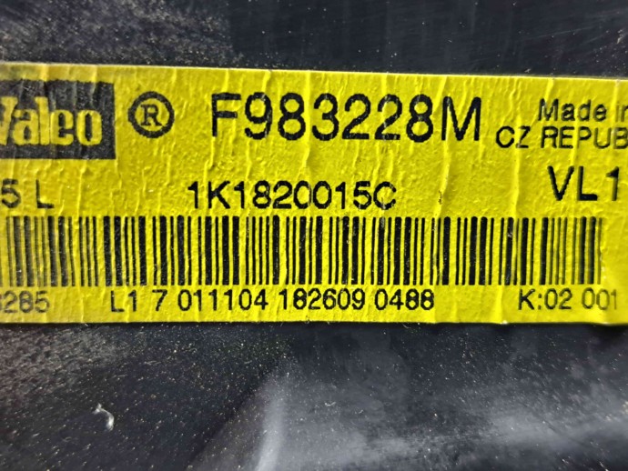  Aeroterma bord Volkswagen Golf 5 (1K1) [Fabr 2004-2008] 1K1820015C