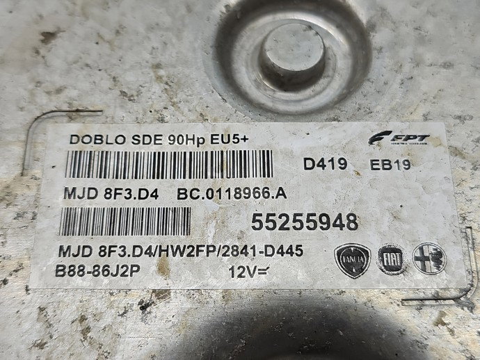 Calculator motor ECU Fiat Doblo Cargo Corto [Fabr 2010-2022] 55255948 1.3 199B1000 66KW / 90CP