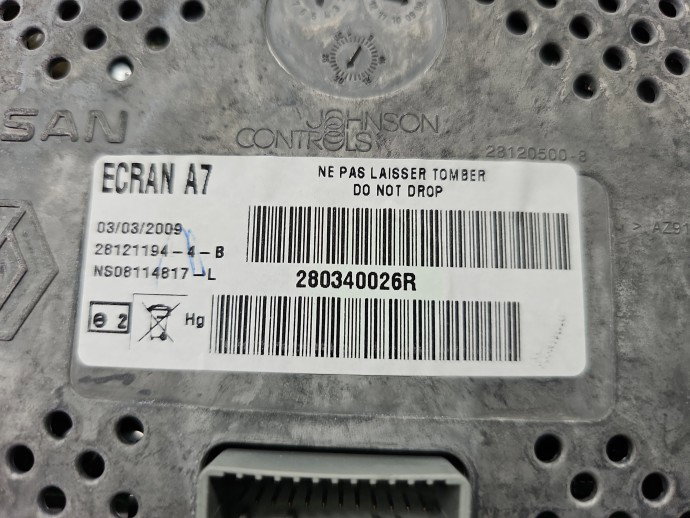 Display bord Renault Laguna 3 [Fabr 2007-prezent] 280340026R