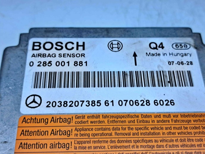 Calculator airbag Mercedes Clasa CLK (C209) [Fabr 2002-2009] 2038207385 | 0285001881  