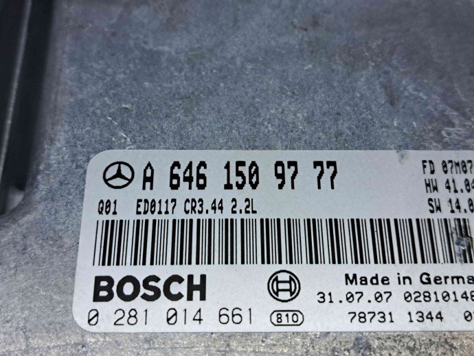 Calculator motor ECU Mercedes Clasa CLK (C209) [Fabr 2002-2009] A6461509777 | 0281014661 2.2 CDI 646966 110KW / 150CP  