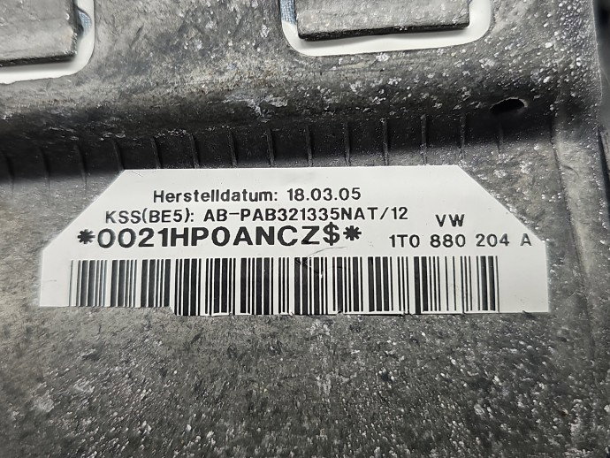 Airbag pasager Volkswagen Touran (1T1, 1T2) [Fabr 2003-2010] 1T0880204A