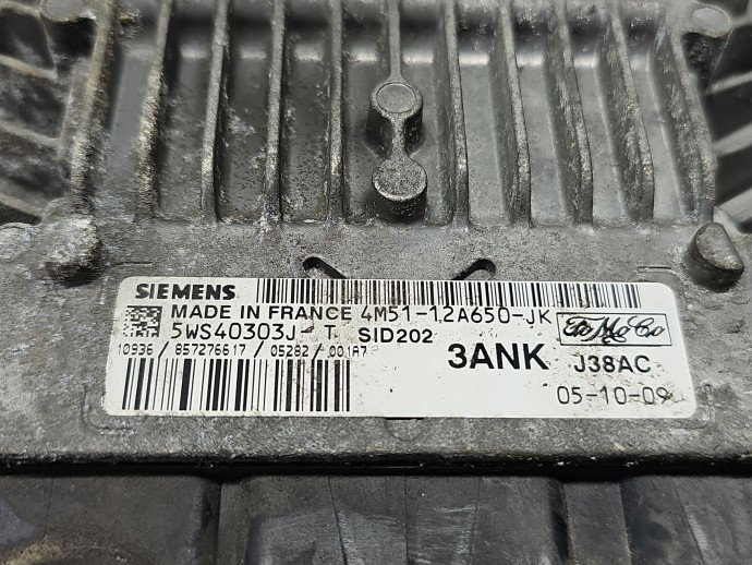 Calculator motor ECU Ford Focus 2 (DA) [Fabr 2004-2012] 4M51-12A650-JK 1.8 TDCI KKDA 85KW