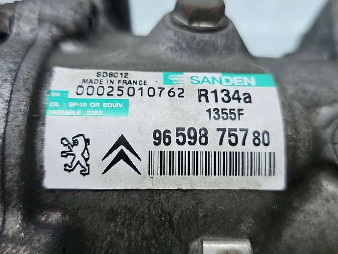 Compresor clima PEUGEOT 308 [Fabr 2007-2013] 9659875780 1.6 Benz 5FW 88KW / 120CP