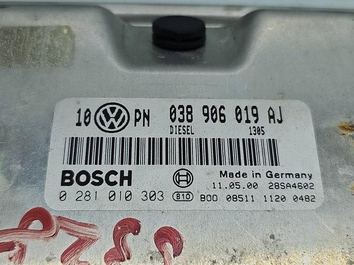 Calculator motor ECU Volkswagen Passat B5 (3B2) [Fabr 1996-2000] 038906019AJ 1.9 TDI ATJ 85KW / 116CP