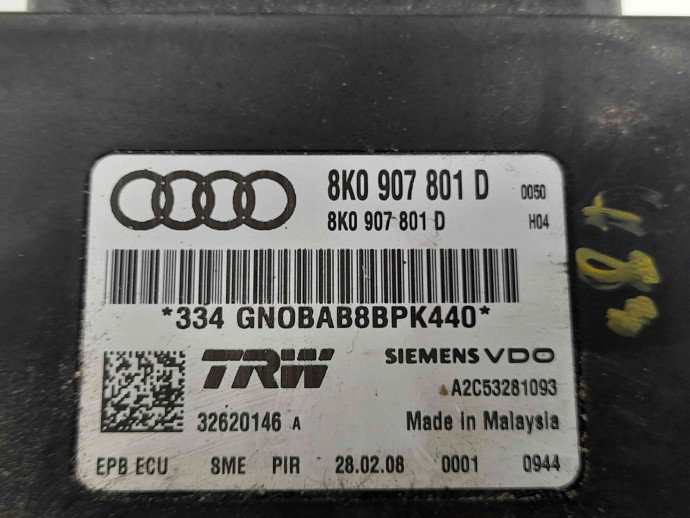 Calculator frana de mana 8K0907801D Audi A4 (8K5, B8) [Fabr 2008-2015] 2.0 CAGB