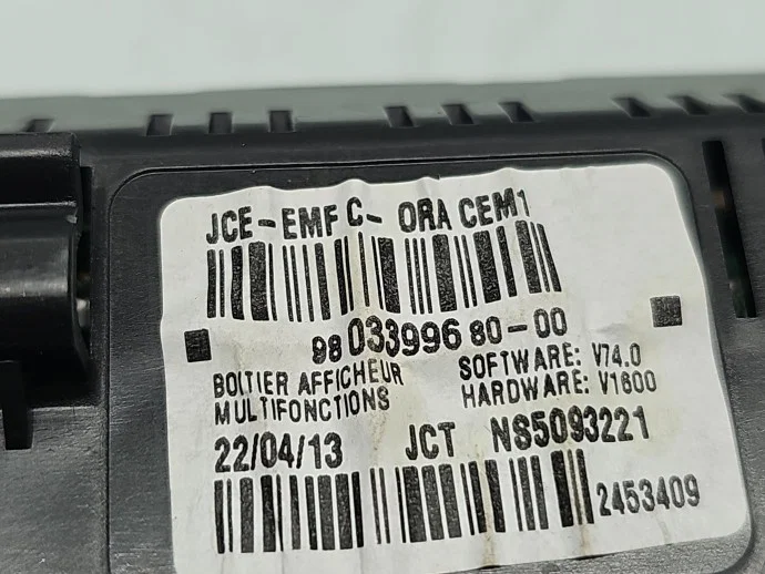 Display bord PEUGEOT 3008 [Fabr 2009-2016] 9803399680