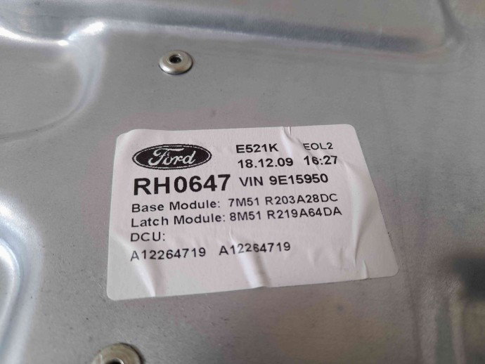 Macara geam dreapta fata 7M51R203A28DC Ford Kuga I [Fabr 2008-2012] 2.0