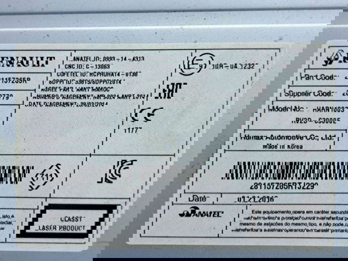  Radio CD Dacia Sandero 2 Stepway [Fabr 2012-prezent] 281157265R