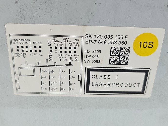 Radio CD cu navigatie Skoda Yeti 5L 1Z0035156F
