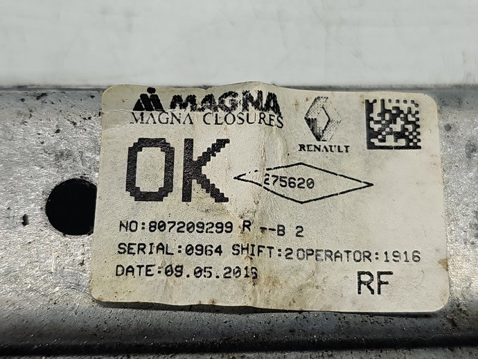 Macara electrica geam dreapta fata Dacia Sandero II 807209299R