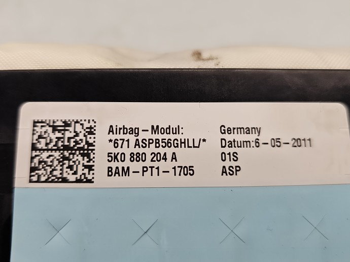 Airbag pasager VW Golf 5k1 5K0880204A