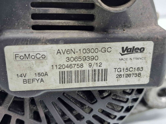Alternator Ford Focus 3 (CB8) [Fabr 2011-2015] AV6N-10300-GC 1.6 T1DA 85KW / 115CP  