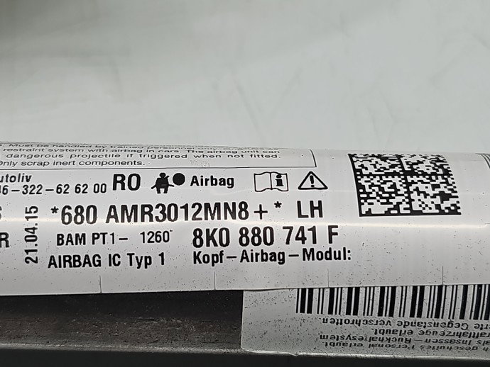 Airbag cortina stanga AUDI A4 8K5 8K0880741F