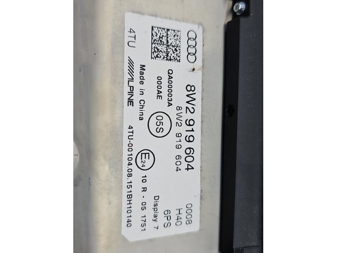 Display bord AUDI A4 8W2 8W2919604