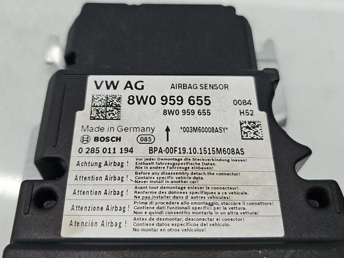 Calculator airbag AUDI A4 8W2 8W0959655 2.0 DEUA 110KW / 150CP