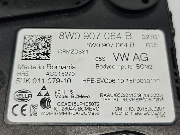 Modul confort AUDI A4 8W2 8W0907064B