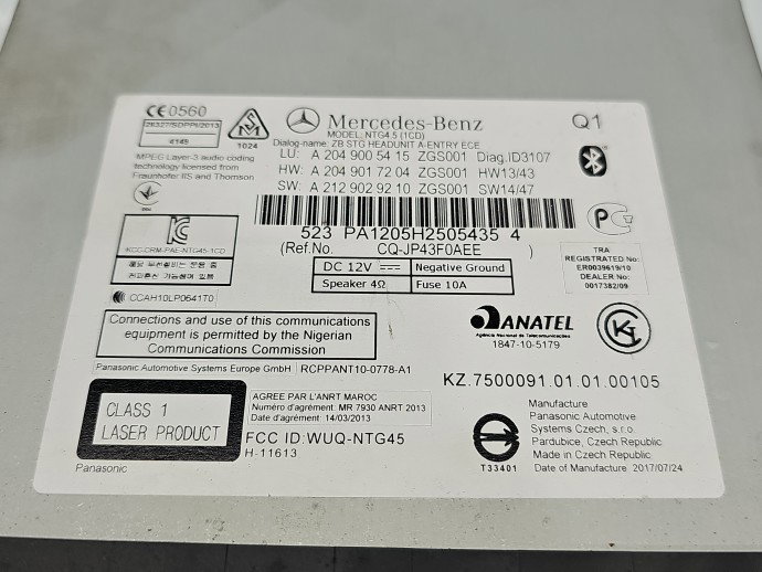 Radio CD Mercedes C220 w204 A2049005415