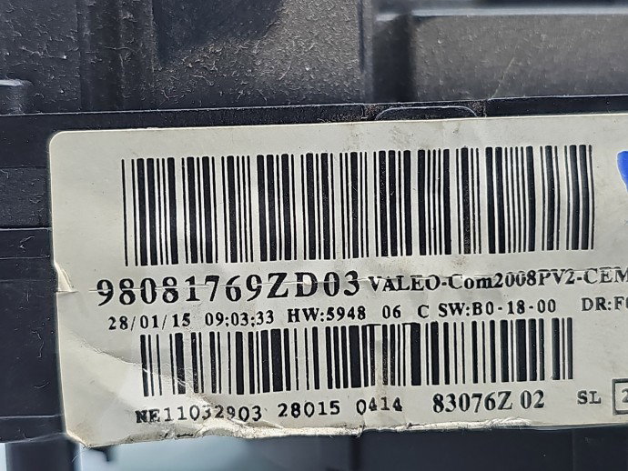 Bloc manete cu spirala volan PEUGEOT 2008 98081769ZD