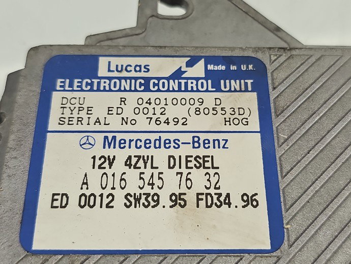 Calculator motor ECU Mercedes Clasa C (W202) [Fabr 1993-2000] A0165457632 2.2 02014861 70KW / 95CP
