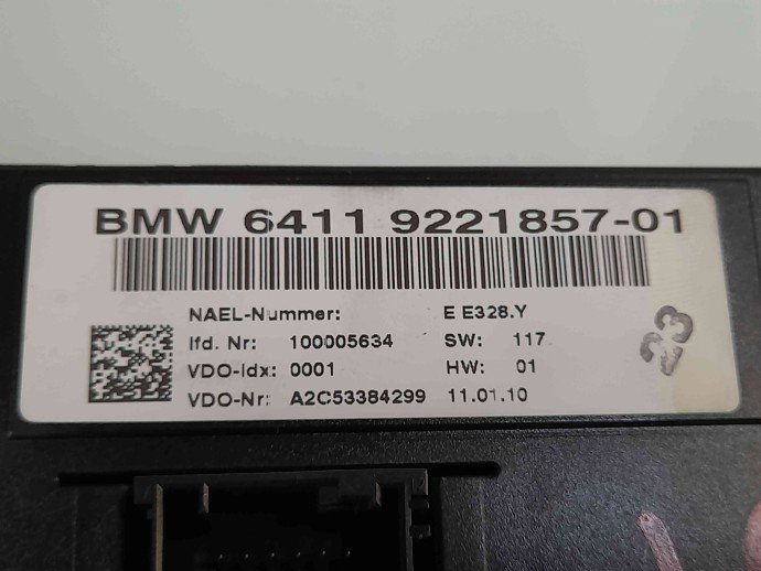 Panou comanda clima 9221857 Bmw 3 (E90) [Fabr 2005-2011] 2.0 N47 
