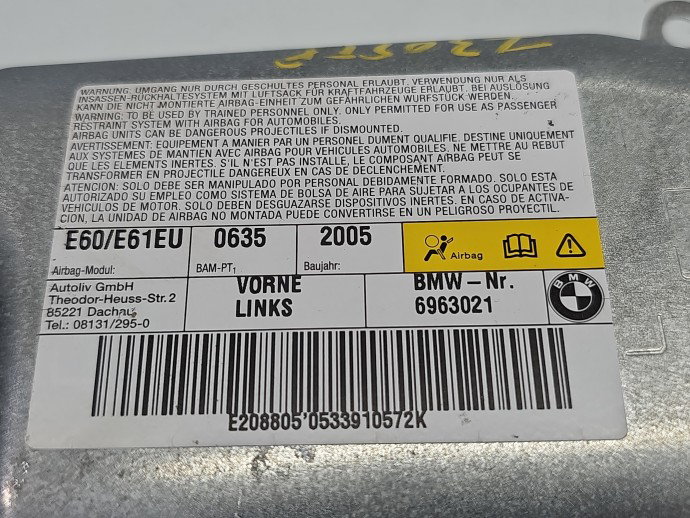 Airbag lateral stanga Bmw 5 (E60) [Fabr 2004-2010] 6963021