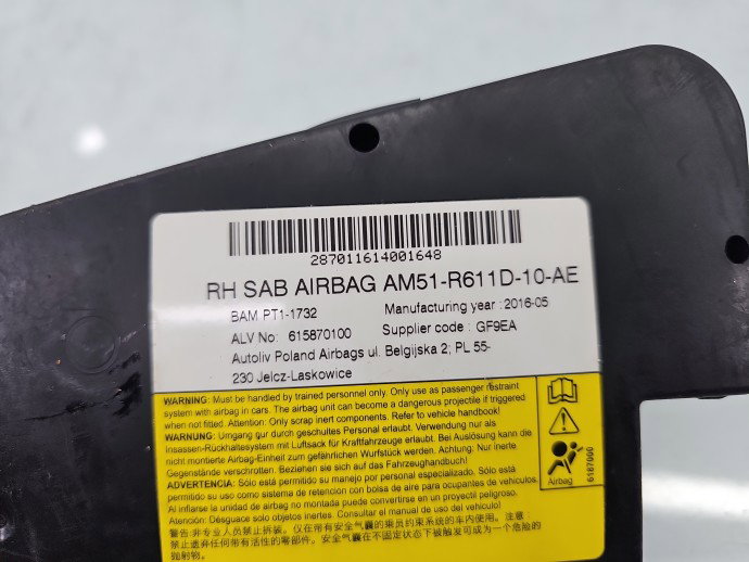 Airbag lateral dreapta Ford Focus 3 [Fabr 2010-2018] AM51-R611D-10-AE