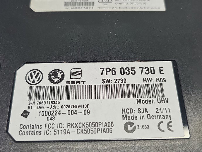 Modul confort Volkswagen Golf 6 (5K1) [Fabr 2009-2013] 7P6035730E