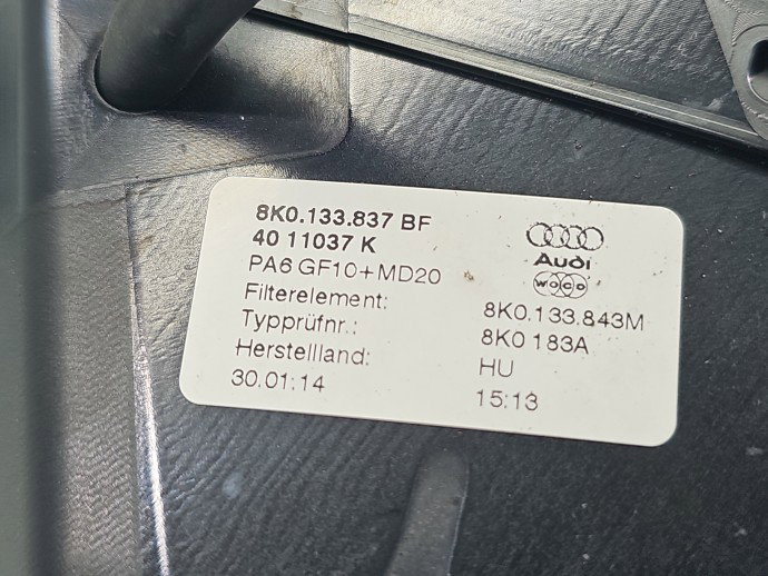 Carcasa filtru aer AUDI A4 (8K2, B8) [Fabr 2008-2015] 8K0133837BF 2.0 TDI CJCD 110KW / 150CP