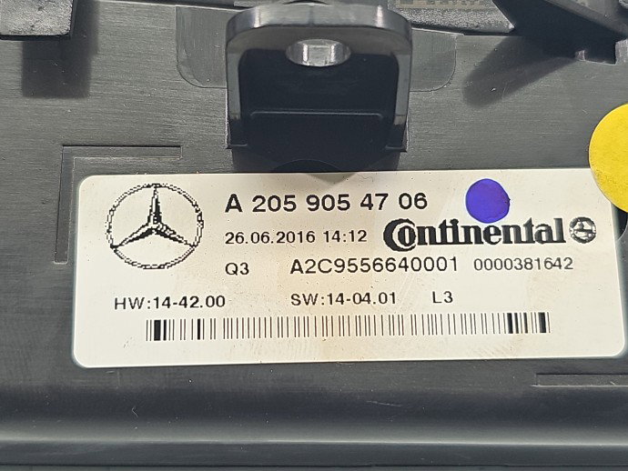 Panou comanda clima Mercedes Clasa C (W205) [Fabr 2014-prezent] A2059054706