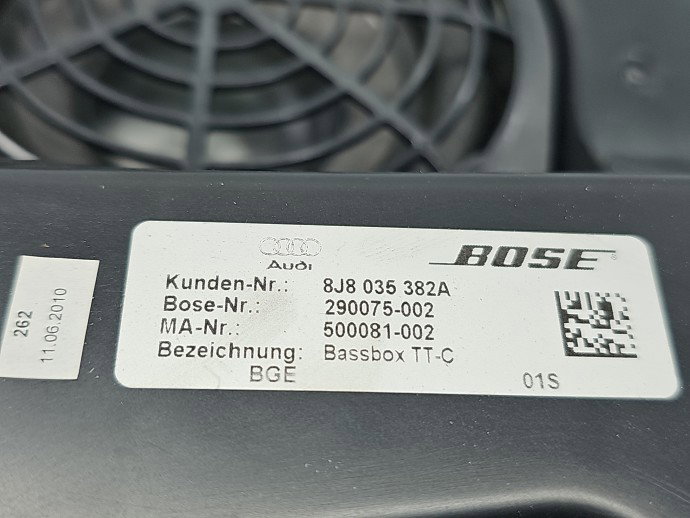 Subwoofer AUDI TT (8J3) [Fabr 2006-2013] 8J8035382A