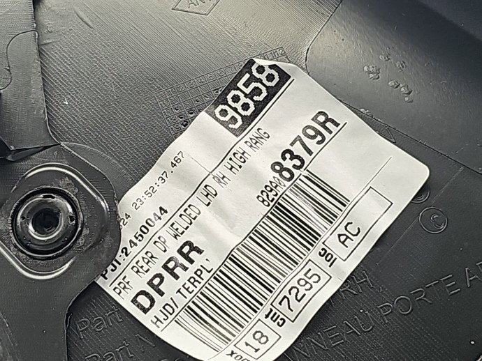 Tapiterie usa dreapta spate Dacia Duster 2 [Fabr 2017-2023] 829A08379R