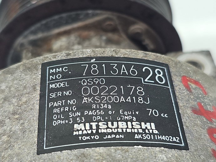 Compresor clima MITSUBISHI Outlander [Fabr 2006-2012] 7813A628 2.2 DI-D 4N14 110KW / 150CP
