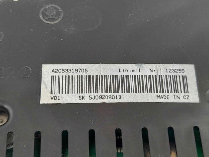 Ceas bord 5J0920801B Skoda Fabia 2 (5J, 542) [Fabr 2007-2014] 
