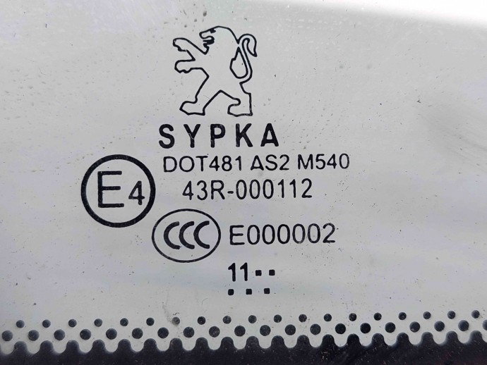 Geam fix dreapta fata Peugeot 508 [Fabr 2010-2018] OEM