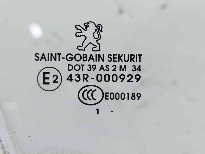 Geam usa dreapta fata Peugeot 508 [Fabr 2010-2018] OEM