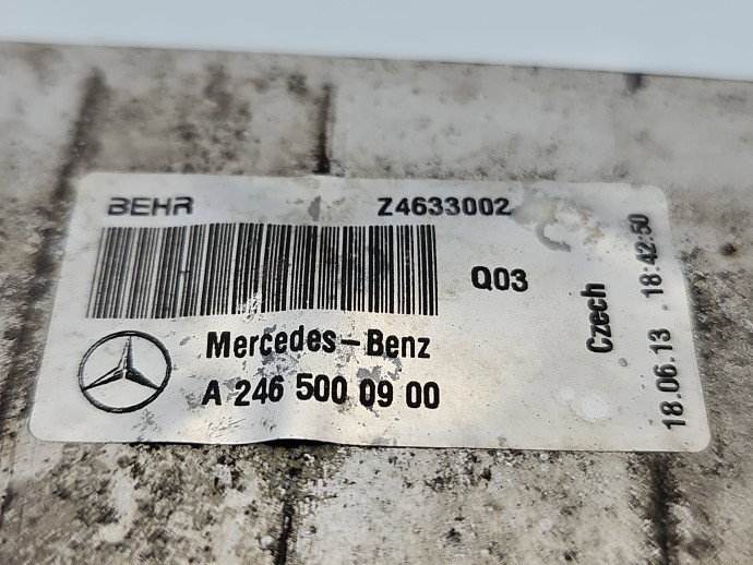 Radiator intercooler Mercedes Clasa CLA Coupe (C117) [Fabr 2013-2018] A2465000900 2.2 CDI 651930 125KW / 170CP