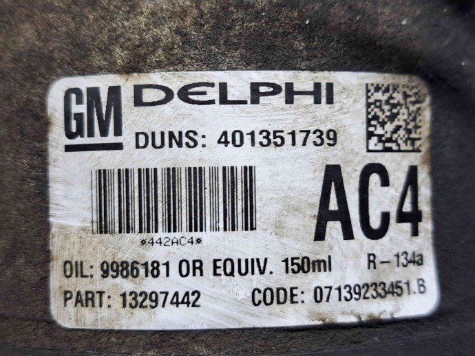 Compresor clima Opel Astra J [Fabr 2009-2015] 401351739 / 13297442 1.6 Benz A16XER   