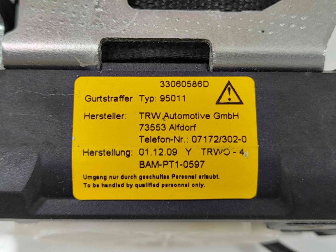 Centura stanga spate 33060586D  Mercedes Clasa C (W204) [Fabr 2007-2014] D651913 D615913