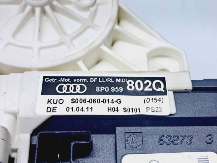 Motoras geam stanga fata Audi A3 Sportback (8PA) [Fabr 2004-2013] 8P4959802Q