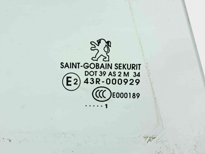 Geam usa dreapta spate Peugeot 508 [Fabr 2010-2018] OEM