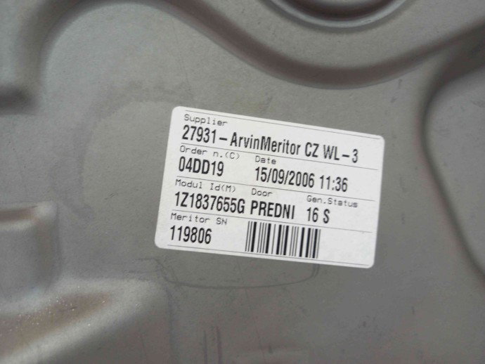 Macara electrica geam stanga fata Skoda Octavia 2 Combi (1Z5) [Fabr 2004-2013] 1Z1837655G