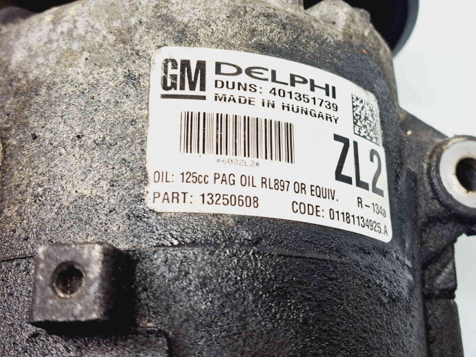 Compresor clima Opel Meriva B [Fabr 2010-prezent] 13250608 1.4 Benz A14XER  