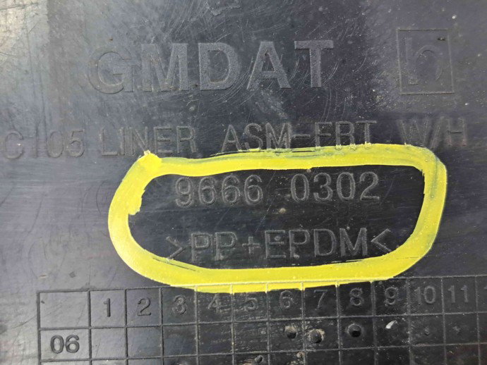 Carenaj roata dreapta fata Opel Antara [Fabr 2006-2017] 96660302
