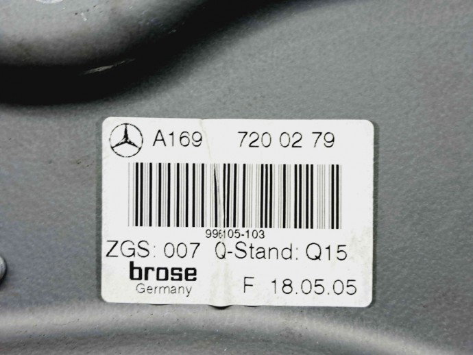 Macara electrica geam dreapta fata Mercedes Clasa A (W169) [Fabr 2004-2012] A1697200279