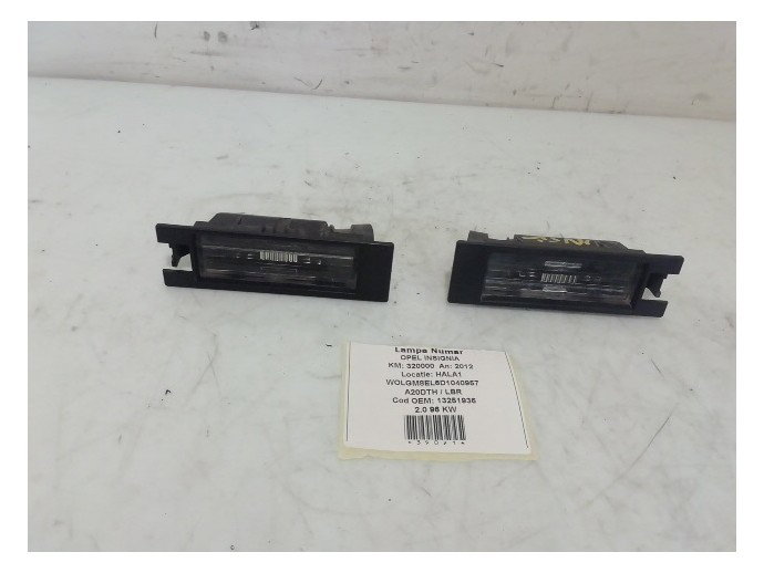 Lampa numar Opel Insignia 2.0 A20DTH 13251936 2007-2016