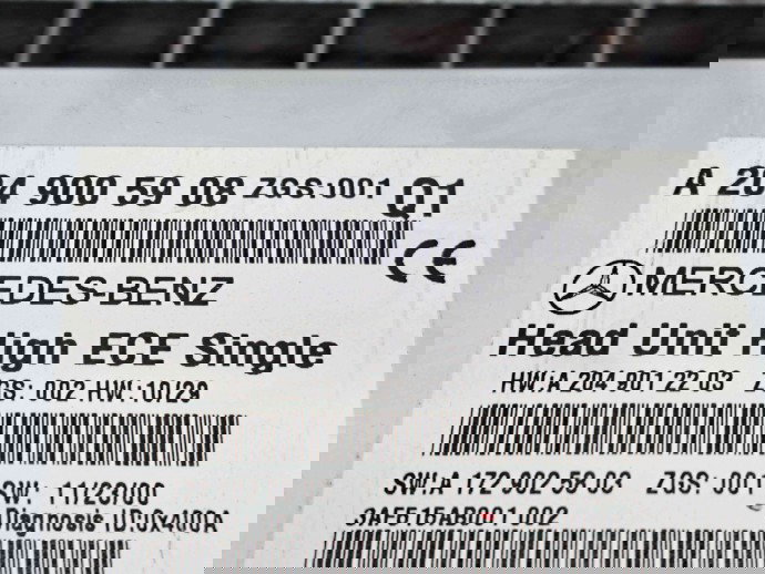  Radio CD cu navigatie Mercedes Clasa C (W204) [Fabr 2007-2014] A2049005908 | A2049012203