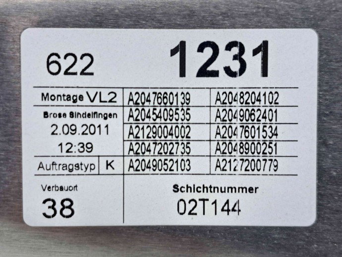 Macara electrica geam stanga fata Mercedes Clasa C (W204) [Fabr 2007-2014] A2047660139