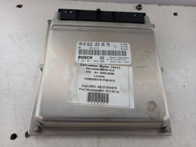Modul ECU Calculator Motor ECU A6121534979, 0281011068 Mercedes Clasa C (W203) 2000-2007, 2.7cdi